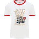 Roller Skate Retro Skating Boots Mens Ringer T-Shirt White/Red