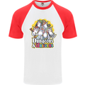 Dungeons & Unicorns Role Play Games RPG Mens S/S Baseball T-Shirt White/Red