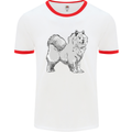 A Samoyed Dog Mens Ringer T-Shirt White/Red