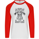 German Viking Mens L/S Baseball T-Shirt White/Red