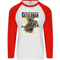 Catalorian Funny Cat Parody Mens L/S Baseball T-Shirt White/Red