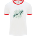Alien Creation of Adam Parody UFO Mens Ringer T-Shirt White/Red