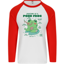 Anatomy of a Frog Funny Mens L/S Baseball T-Shirt White/Red