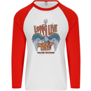 Long Live Rock n Roll Heavy Metal Guitar Mens L/S Baseball T-Shirt White/Red