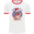 Christmas Pug Dog Xmas Mens Ringer T-Shirt White/Red