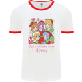 Anime A Girl Who Loves Elves Christmas Xmas Mens Ringer T-Shirt White/Red