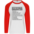 Rules for Dating My Daughter Father's Day Mens L/S Baseball T-Shirt White/Red