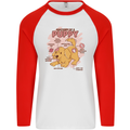 Anatomy of a Puppy Dog Mens L/S Baseball T-Shirt White/Red