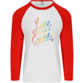 Love is Not a Crime LGBT Gay Awareness Mens L/S Baseball T-Shirt White/Red