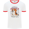 Beagle Anatomy Funny Dog Mens Ringer T-Shirt White/Red