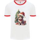 Cute Christmas With Presents and Tree Mens Ringer T-Shirt White/Red