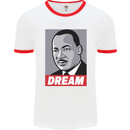 Dream Martin Luther King Black Lives Matter Mens Ringer T-Shirt White/Red