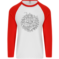 Goddess Shiva Hindu God Hinduism Religion Mens L/S Baseball T-Shirt White/Red