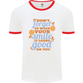 Wear Your Smile Feel Good Happy Joy Love Mens Ringer T-Shirt White/Red