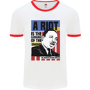 A Riot Martin Luther King Black Lives Matter Mens Ringer T-Shirt White/Red