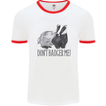 Don't Badger Me Funny Mens Ringer T-Shirt White/Red