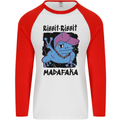Ribbit Madafaka Funny Gangsta Frog Mens L/S Baseball T-Shirt White/Red