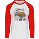 I Can Tow It Funny Towing Truck Operator Mens L/S Baseball T-Shirt White/Red