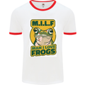 MILF Man I Love Frogs Mens Ringer T-Shirt White/Red
