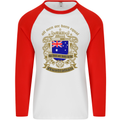 All Men Are Born Equal Australian Australia Mens L/S Baseball T-Shirt White/Red