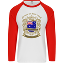 All Men Are Born Equal Australian Australia Mens L/S Baseball T-Shirt White/Red