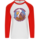Hippidy Hoppidy Get Off My Property Gun Rights Mens L/S Baseball T-Shirt White/Red