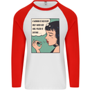 Woman Is Only Helpless Female Empowerment Mens L/S Baseball T-Shirt White/Red