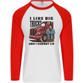 Lorry Driver I Like Big Trucks I Cannot Lie Trucker Mens L/S Baseball T-Shirt White/Red