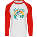 I'm Exorcising Funny Halloween Gym Fitness Mens L/S Baseball T-Shirt White/Red