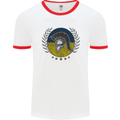 Ukraine Bodybuilding Flag Gym Training Spartan Mens Ringer T-Shirt White/Red