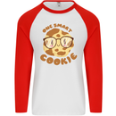 A Smart Cookie Funny Food Nerd Geek Science Mens L/S Baseball T-Shirt White/Red