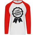 I Got Dressed Today Antisocial Funny Gamer Mens L/S Baseball T-Shirt White/Red