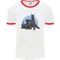 A Pair of Schnauzer Gigantes Dog Mens Ringer T-Shirt White/Red