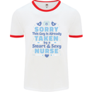 Taken By a Smart Nurse Funny Valentines Day Mens Ringer T-Shirt White/Red