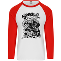 It's Foraging Time Funny Forager Mens L/S Baseball T-Shirt White/Red