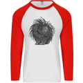 A Porcupine Mens L/S Baseball T-Shirt White/Red