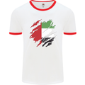 Torn UAE Flag Day Emirati Day Football Mens Ringer T-Shirt White/Red