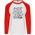 Always Tired Fatigued Exhausted Pigeon Funny Mens L/S Baseball T-Shirt White/Red