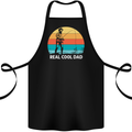 Reel Cool Dad Funny Fathers Day Fishing Cotton Apron 100% Organic Black