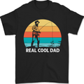 Reel Cool Dad Funny Fathers Day Fishing Mens T-Shirt 100% Cotton Black