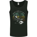 Reel Cool Daddy Funny Fathers Day Fishing Mens Vest Tank Top Black