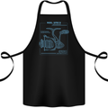 Reel Specs Fishing Fisherman Cotton Apron 100% Organic Black