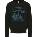 Reel Specs Fishing Fisherman Mens Sweatshirt Jumper Black