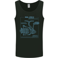 Reel Specs Fishing Fisherman Mens Vest Tank Top Black