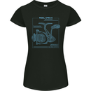Reel Specs Fishing Fisherman Womens Petite Cut T-Shirt Black