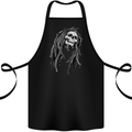 Reggae Music Skull Jamaica Cotton Apron 100% Organic Black