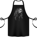 Reggae Music Skull Jamaica Cotton Apron 100% Organic Black