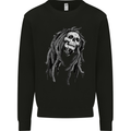 Reggae Music Skull Jamaica Mens Sweatshirt Jumper Black