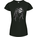 Reggae Music Skull Jamaica Womens Petite Cut T-Shirt Black