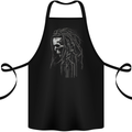Reggae Music Skull Rastafarian Cotton Apron 100% Organic Black